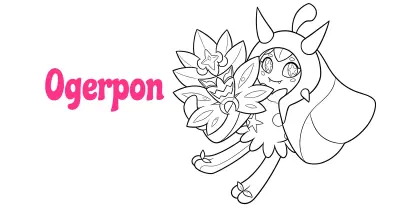 Ogerpon Coloring Pages Collection