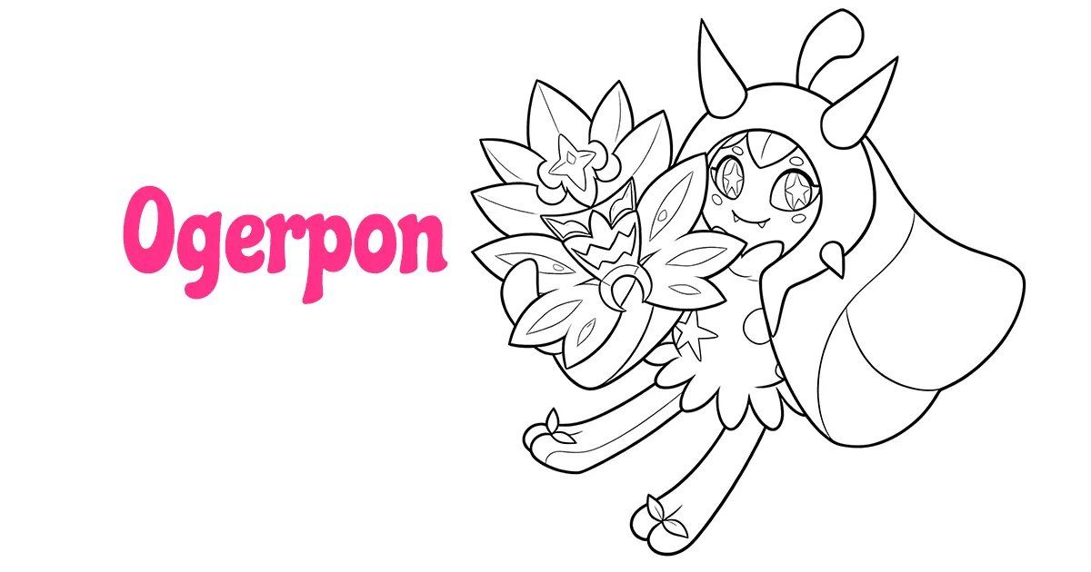 Ogerpon Coloring Pages