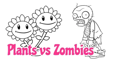 Plants vs Zombies Coloring Pages
