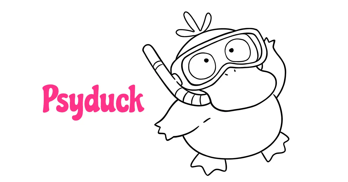 Psyduck Coloring Pages