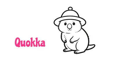 Quokka Coloring Pages