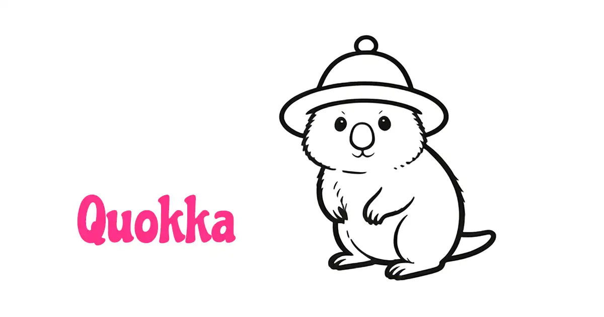 Quokka Coloring Pages