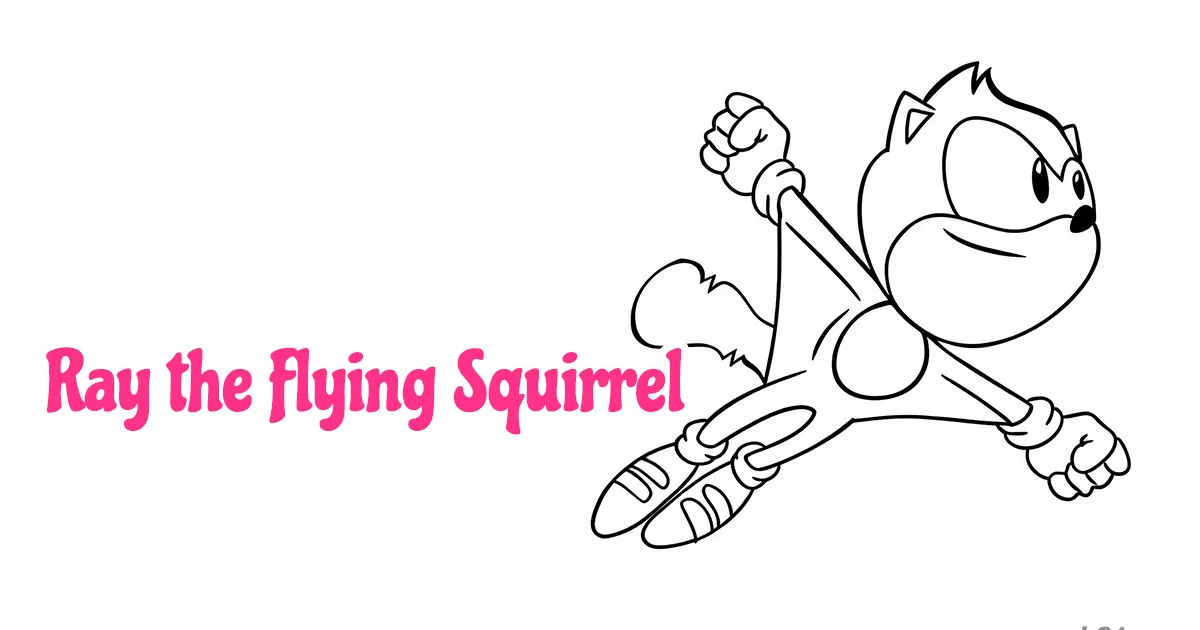 Ray the Flying Squirrel Coloring Pages