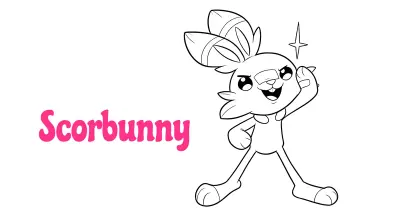 Scorbunny Coloring Pages Collection