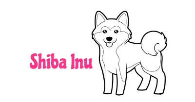 Shiba Inu Coloring Pages collection