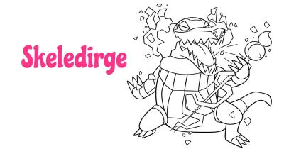 Skeledirge Coloring Pages Collection