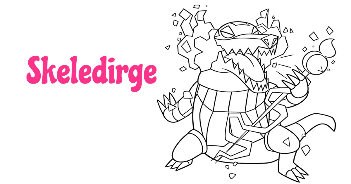 Skeledirge Coloring Pages