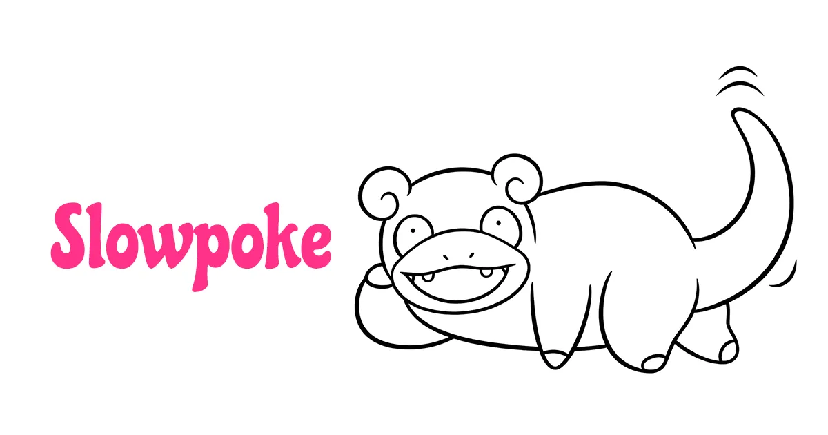 Slowpoke Coloring Pages