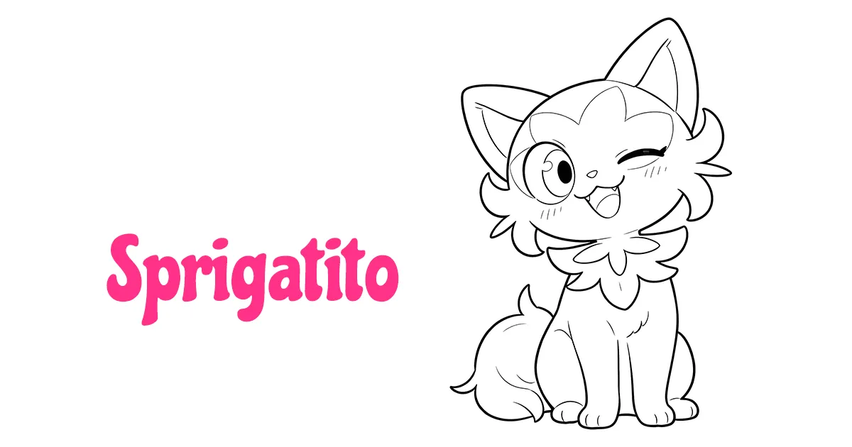 Sprigatito Coloring Pages