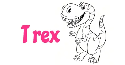 T Rex Coloring Pages Collection