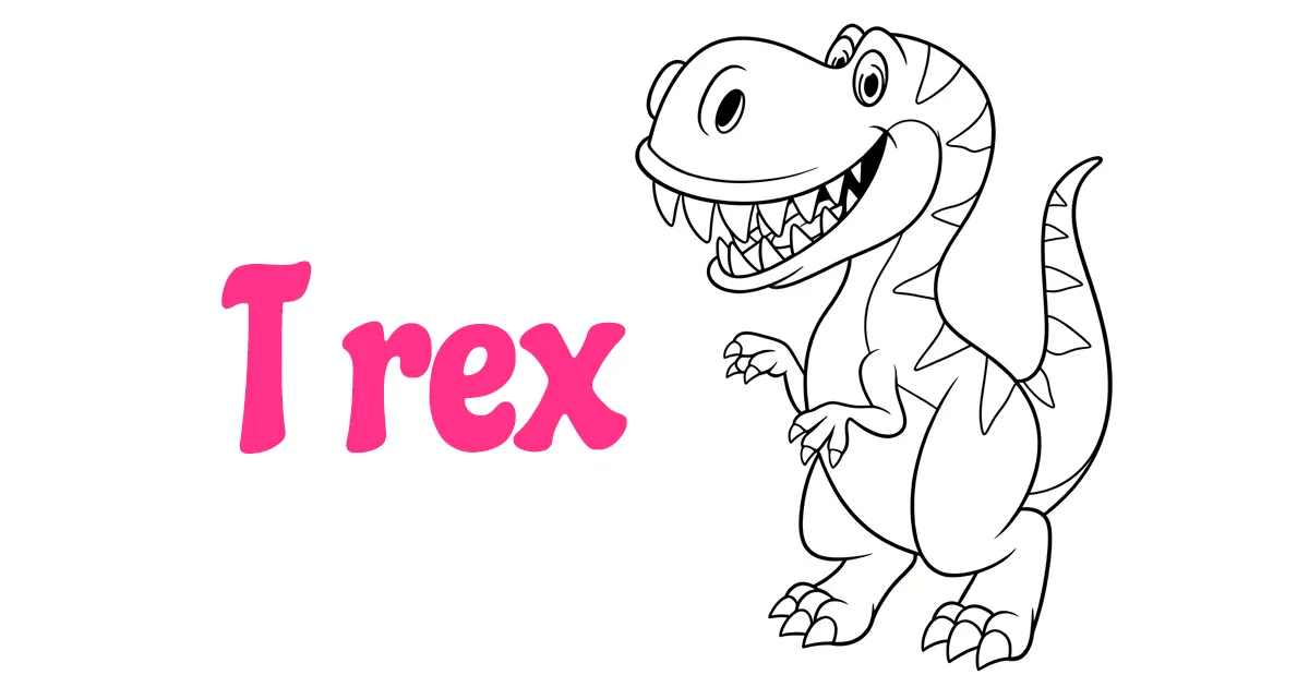 T Rex Coloring Pages