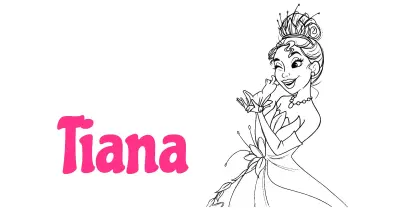 Tiana Coloring Pages Collection