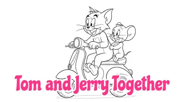 Tom and Jerry Together Coloring Pages Collection