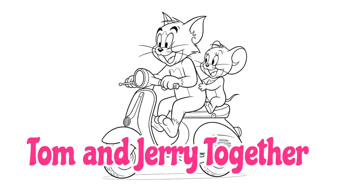 Tom and Jerry Together Coloring Pages