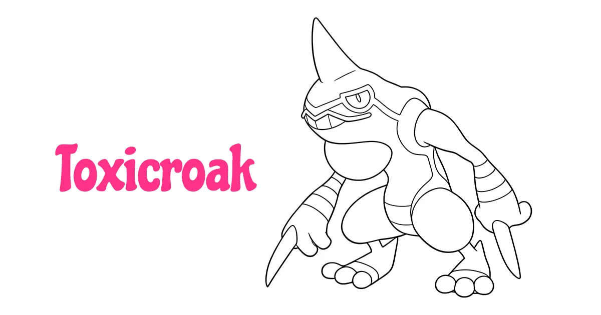Toxicroak Coloring Pages