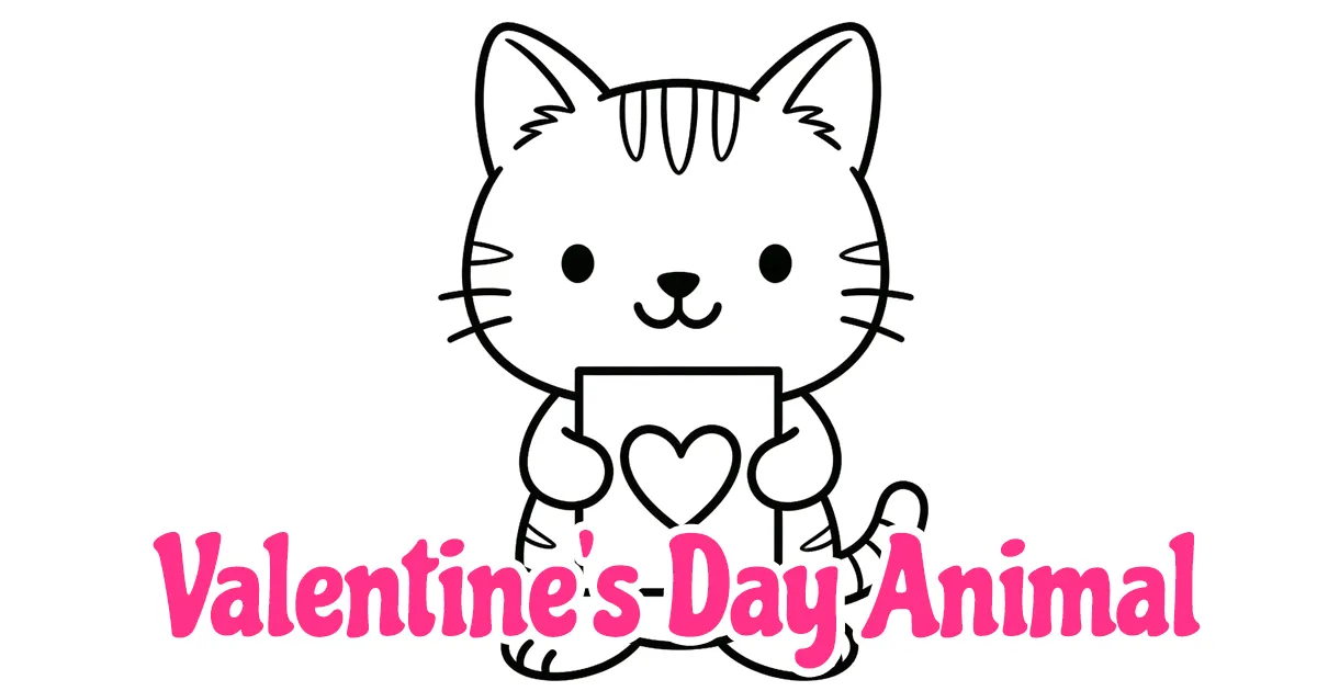 Valentine’s Day Animal Coloring Pages