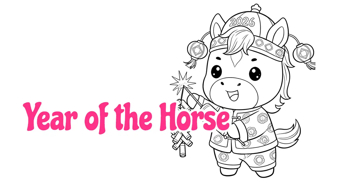 Year of the Horse Coloring Pages