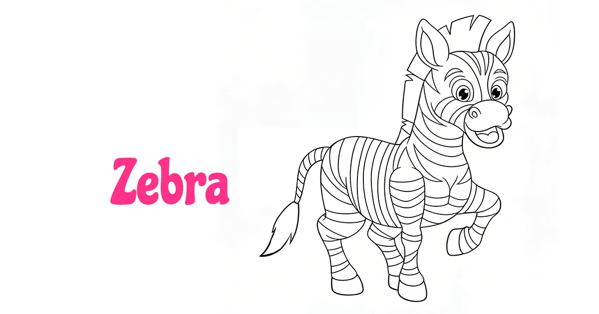 Zebra Coloring Pages
