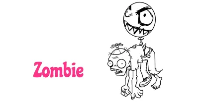 Zombie Coloring Pages