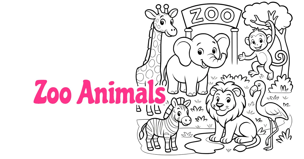 Zoo Animals Coloring Pages