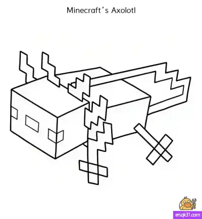 Free printable Draw Minecraft’s Axolotl – Easy Step-by-Step Guide + Free Coloring Page coloring page