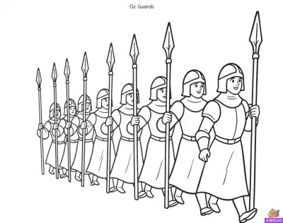 Free printable Oz Guards Coloring Page - The Wizard of Oz Characters coloring page
