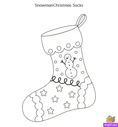 Free printable Free Printable Christmas Socks Pages to Color coloring page