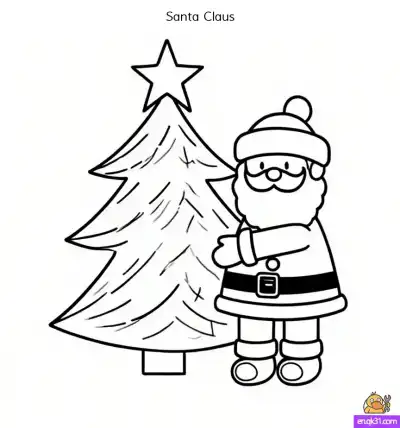 Free printable Christmas Santa Claus Coloring Pages: Free & Printable coloring page