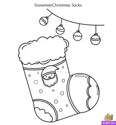 Free printable Free Christmas Coloring Pages: Printable Socks Fun coloring page