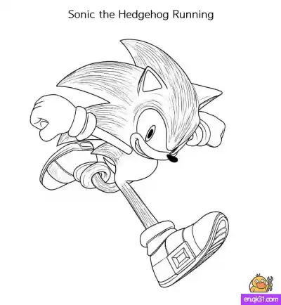 Free printable Sonic the Hedgehog Running Coloring Pages – Printable Fun for Kids coloring page