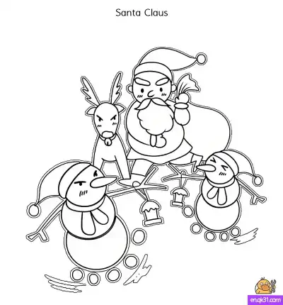 Free printable Printable Santa Claus Coloring Pages for Free Christmas Fun coloring page