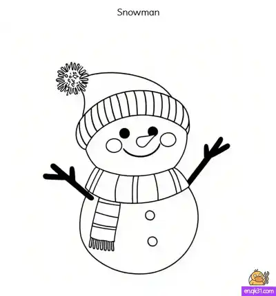 Free printable  Free Printable Snowman Coloring Pages for Christmas coloring page