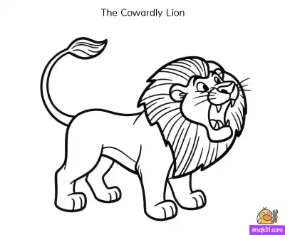 Free printable The Cowardly Lion Coloring Page: Wizard of Oz Characters coloring page