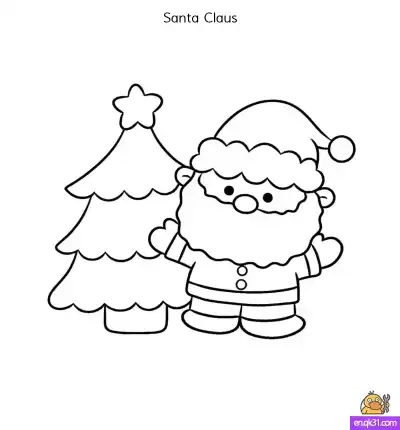 Free printable Santa Claus Coloring Pages: Free Printable Christmas Designs coloring page