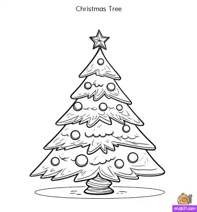 Free printable Free Printable Christmas Tree Pages to Color coloring page