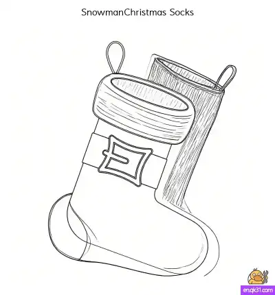 Free printable Printable Christmas Socks Coloring Pages for Free Fun coloring page