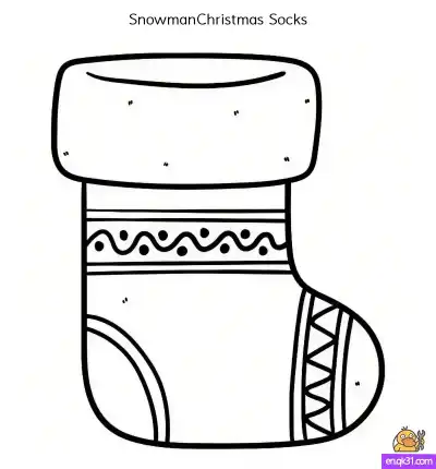 Free printable Christmas Socks Coloring Sheets: Free to Print coloring page