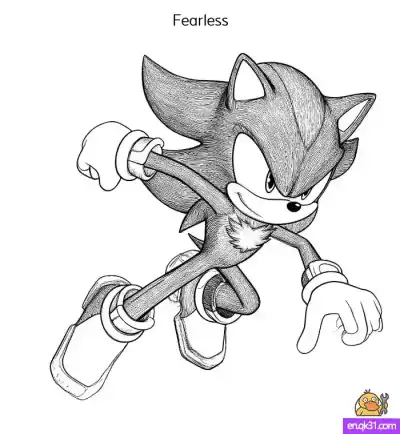 Free printable Fearless: Year of Shadow – Free Shadow the Hedgehog Coloring Pages (Printable) coloring page