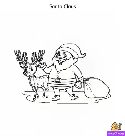 Free printable Festive Santa Coloring Pages - Joyful Tears Expression coloring page