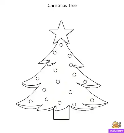 Free printable Printable Christmas Tree Coloring Pages for Free coloring page