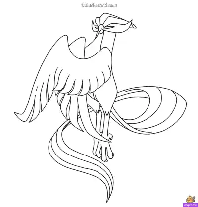 Free printable Galarian Articuno Coloring Page – Free Legendary Psychic Flying Pokémon Printable coloring page