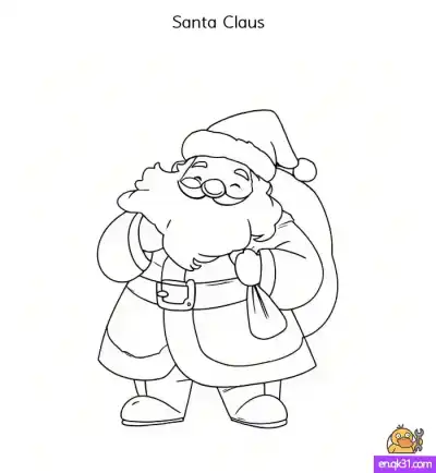 Free printable Free Printable Santa Face Coloring Pages - Smiling St. Nick coloring page