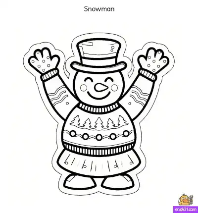 Free printable Free Printable Snowman Pages to Color for Christmas coloring page