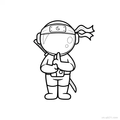 Free printable Astronaut Ninja Fusion Coloring Page coloring page