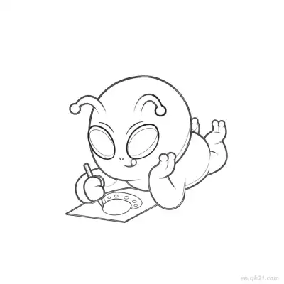 Free printable Baby Alien Drawing Coloring Page coloring page