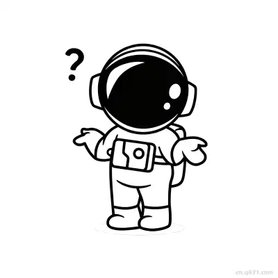 Free printable Confused Astronaut with Question Mark Coloring Page coloring page