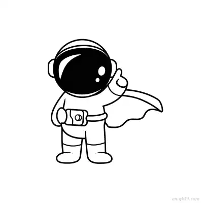 Free printable Superhero Astronaut Saluting Coloring Page coloring page