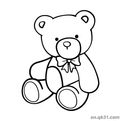 Free printable Bowtie Teddy Bear Coloring Page coloring page