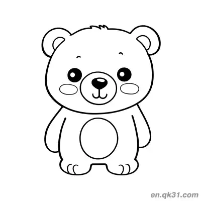 Free printable Chubby Standing Baby Bear Coloring Page coloring page