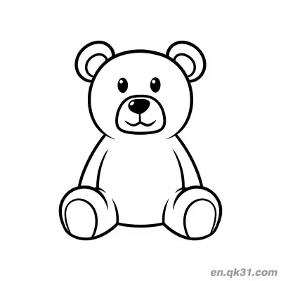 Free printable Classic Seated Teddy Bear Coloring Page coloring page